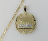 Plated The Last Supper 3mm Figaro Chain Necklace