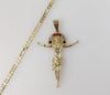 Plated Cross 3mm Figaro Chain Necklace