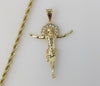 Plated Cross 4mm Rope/Braided Chain Necklace