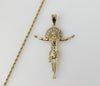 Plated Cross 2mm Rope/Braided Chain Necklace