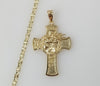 Plated Cross 4mm Star Chain Necklace
