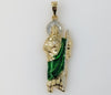 Plated Large Multicolor Saint Jude Thaddaeus Pendant