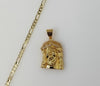 Plated Jesus 3mm Figaro Chain Necklace