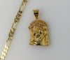 Plated Jesus 5mm Figaro Chain Necklace