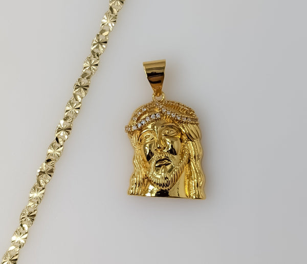 Plated Jesus 4mm Star Chain Necklace