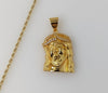 Plated Jesus 2mm Rope/Braided Chain Necklace