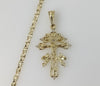 Plated Holy Cross of Caravaca 4mm Star Chain Necklace