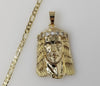 Plated Large Jesus 4mm Figaro Chain Necklace