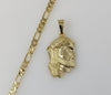 Plated Jesus 5mm Figaro Chain Necklace