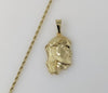 Plated Jesus 3mm Rope/Braided Chain Necklace
