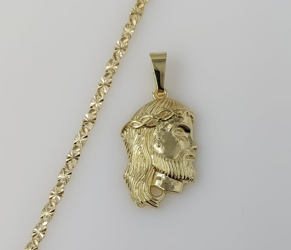 Plated Jesus 4mm Star Chain Necklace