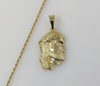 Plated Jesus 2mm Rope/Braided Chain Necklace