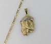 Plated Multicolor Jesus 3mm Figaro Chain Necklace