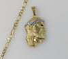 Plated Multicolor Jesus 4mm Figaro Chain Necklace