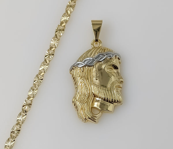 Plated Multicolor Jesus 4mm Star Chain Necklace