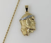Plated Multicolor Jesus 2mm Rope/Braided Chain Necklace