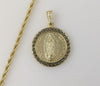 Plated Multicolor Virgin Mary 4mm Rope/Braided Chain Necklace