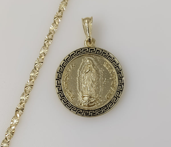 Plated Multicolor Virgin Mary 4mm Star Chain Necklace