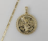 Plated Mexican Centenario 3mm Figaro Chain Necklace