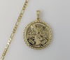 Plated Mexican Centenario 4mm Figaro Chain Necklace