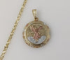 Plated Tri-Color Mexican Centenario 4mm Star Chain Necklace