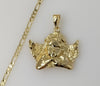 Plated Large Angel 3mm Figaro Chain Necklace