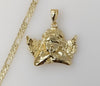 Plated Large Angel 4mm 14K Diamond Cut Figaro Chain Necklace