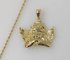 Plated Large Angel 2mm Rope/Braided Chain Necklace