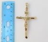 Plated Large Cross 4mm Figaro Chain Necklace