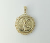 Plated Large Mexican Centenario Double Sided Pendant