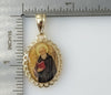 Saint Benedict Plated 14K 4mm Diamond Cut Figaro Chain Catholic Necklace