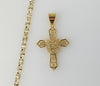 Plated Cross 4mm Star Chain Necklace