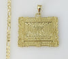 Plated The Last Supper Portrait Pendant 4mm Figaro Chain Necklace