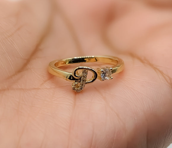 Plated Adjustable Initial Letter 