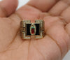 Plated Multicolor Virgin Mary Men Adjustable Ring