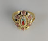 Plated Multicolor Virgin Mary Ring