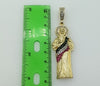 Plated Large Saint Jude 5mm Figaro Chain Necklace