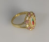 Plated Multicolor Virgin Mary Ring