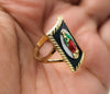 Plated Multicolor Virgin Mary Adjustable Ring