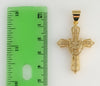 Plated Cross 4mm Figaro Chain Necklace