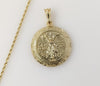 Plated Mexican Centenario 2mm Rope/Braided Chain Necklace