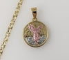 Plated Tri-Color Mexican Centenario 4mm Star Chain Necklace