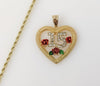 Plated Heart "My 15" Quince 3mm Rope/Braided Chain Necklace