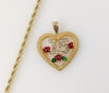 Plated Heart "My 15" Quince 4mm Rope/Braided Chain Necklace