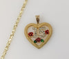 Plated Heart "My 15" Quince 4mm Star Chain Necklace