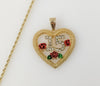 Plated Heart "My 15" Quince 2mm Rope/Braided Chain Necklace