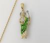 Plated Multicolor Saint Jude 2mm Rope/Braided Chain Necklace
