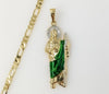 Plated Large Multicolor Saint Jude 5mm Figaro Chain Necklace