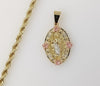 Plated Tri-Color Saint Jude 4mm Rope/Braided Chain Necklace