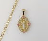 Plated Tri-Color Saint Jude 4mm Star Chain Necklace